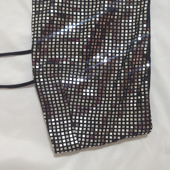 Princess Polly Nemara Bandeau Top, Color Black / Silver Size 12 - Picture 4 of 15